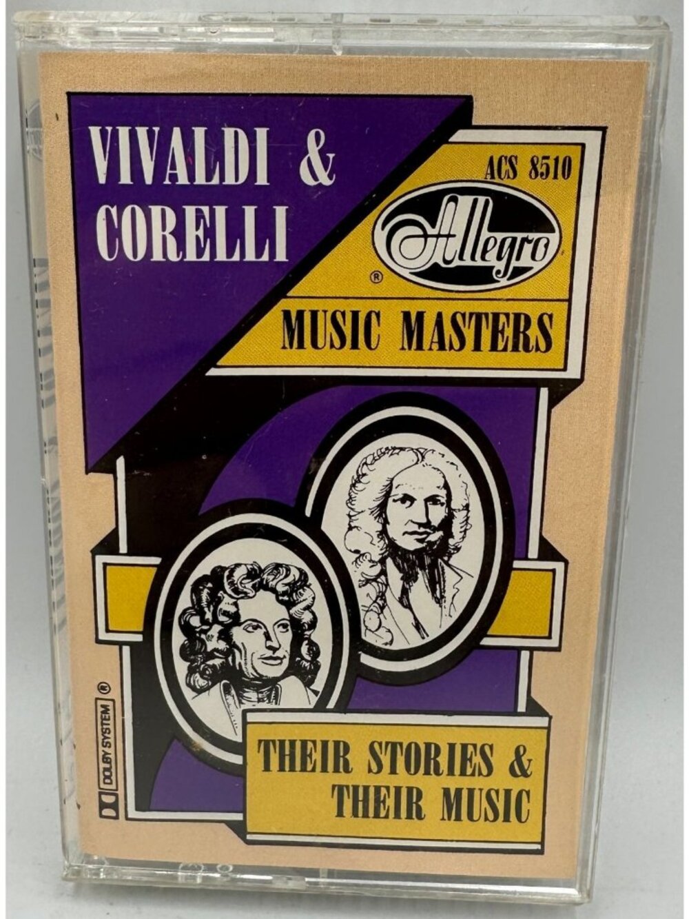 Vivaldi & Corelli Music Masters Cassette Their Stories & Music Allegro